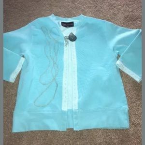 Gypsy Threads Women’s M  1 Button Open Sweatshirt